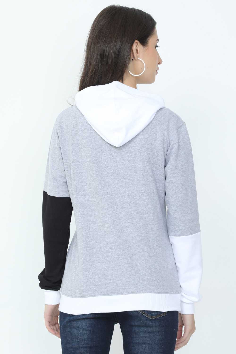 HOODIE for Women In Grey, Black and White Mixed | sandgrouse