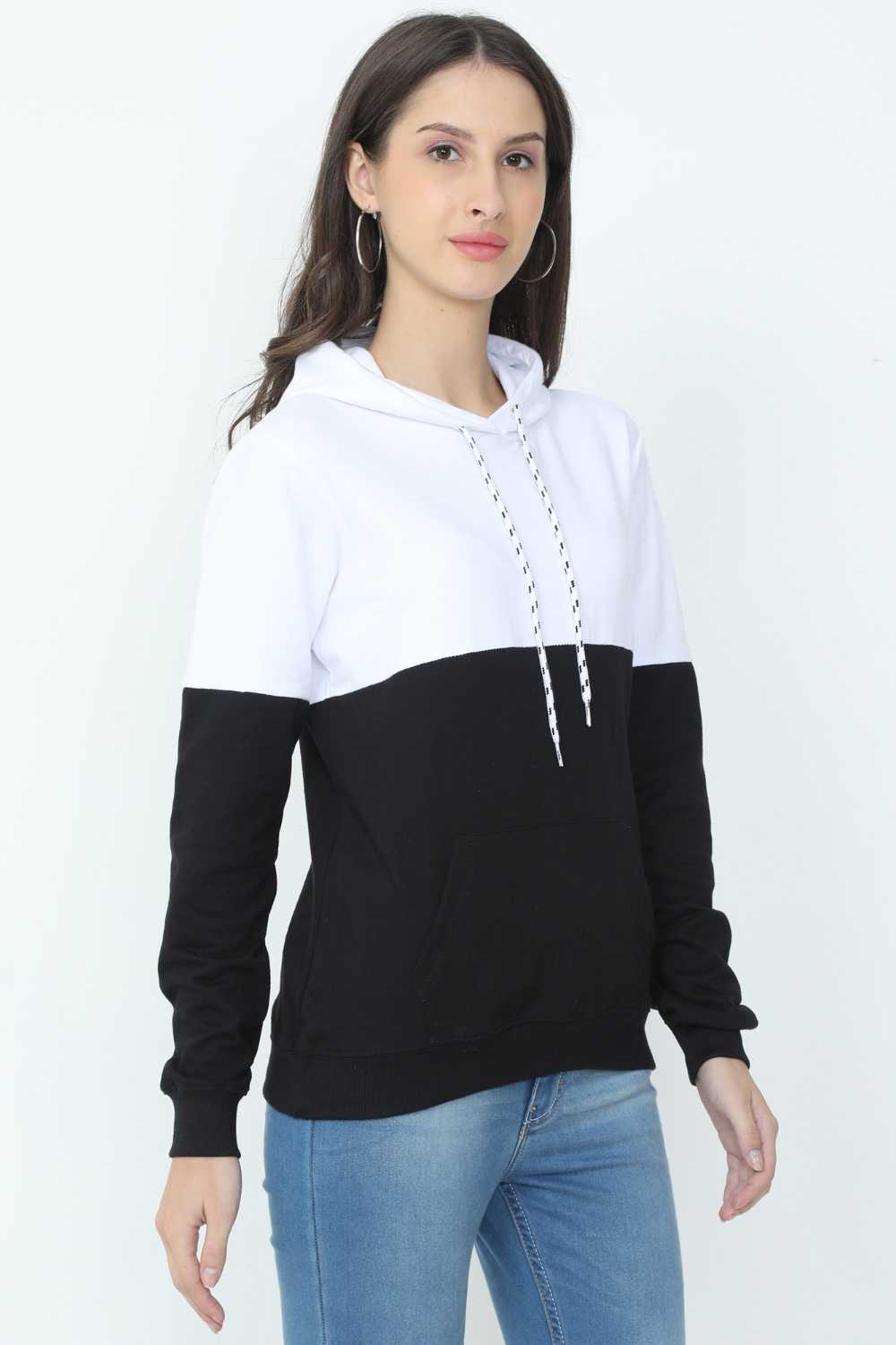 HOODIE for Women In Black and White | sandgrouse