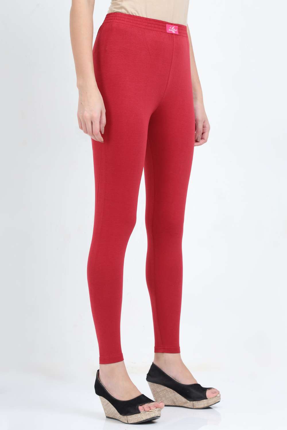 Red Lycra Ankle Length 4 Way Stretchable Legging, Casual Wear, Slim Fit at  Rs 210 in Pune