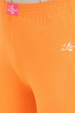 Women's Cotton Lycra Light Orange Ankle Legging | sandgrouse