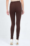 Women's Cotton Lycra Brown Full length legging | sandgrouse
