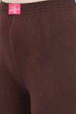 Women's Cotton Lycra Brown Full length legging | sandgrouse