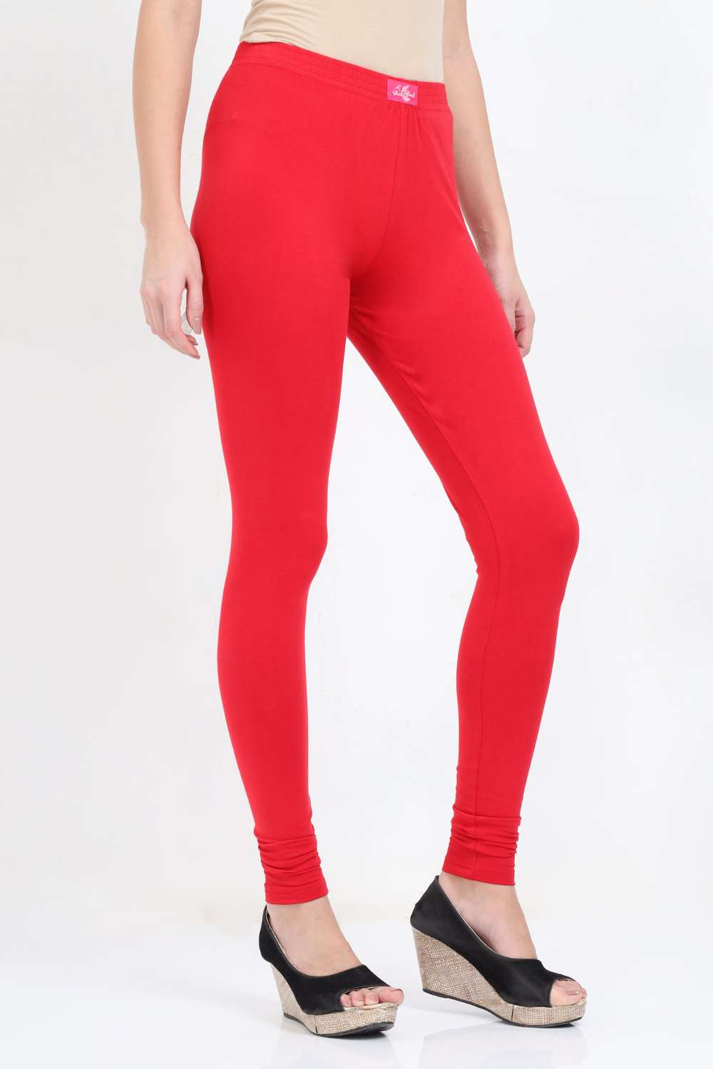 Women's Cotton Lycra Dark Orange Full length legging | sandgrouse