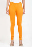 Women's Cotton Lycra Light Orange Full length legging | sandgrouse