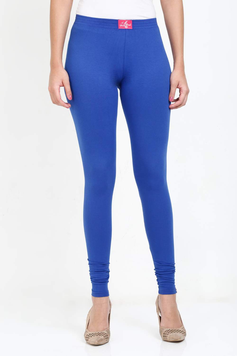Women's Cotton Lycra Royal Blue Full length legging | sandgrouse