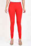 Women's Cotton Lycra Orange Full length legging