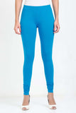 Women's Cotton Lycra Doder Blue Full length legging | sandgrouse