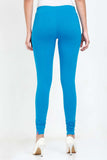 Women's Cotton Lycra Doder Blue Full length legging | sandgrouse