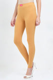 Women's Cotton Lycra Mustard Ankle Legging | sandgrouse
