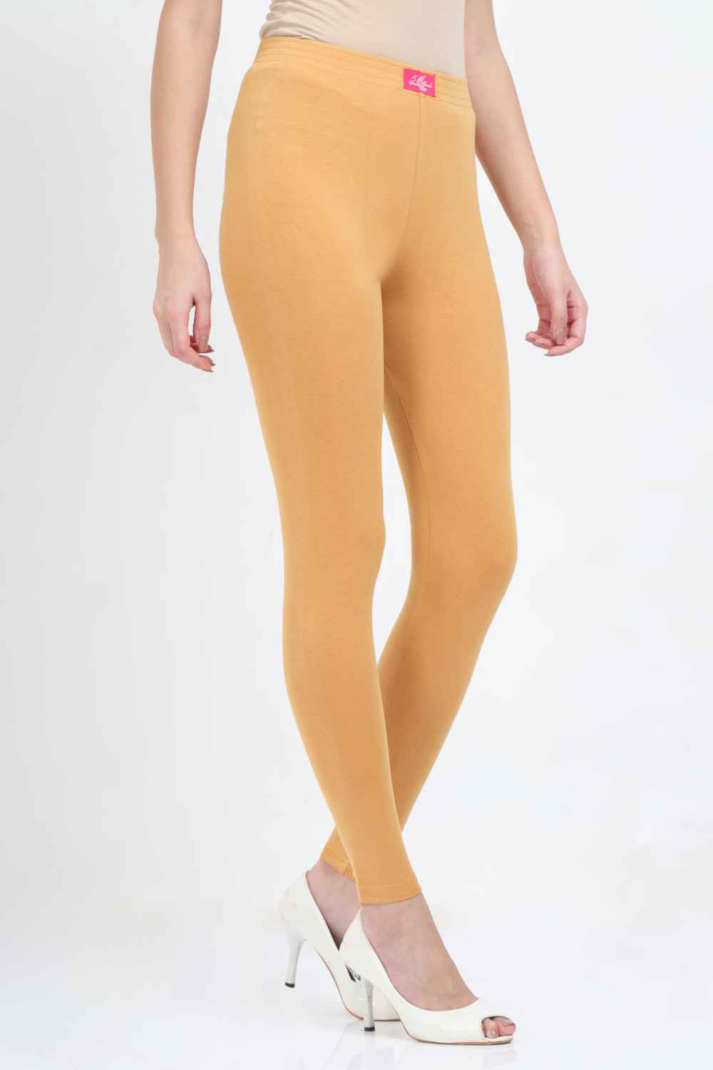 Women's Cotton Lycra Mustard Ankle Legging | sandgrouse